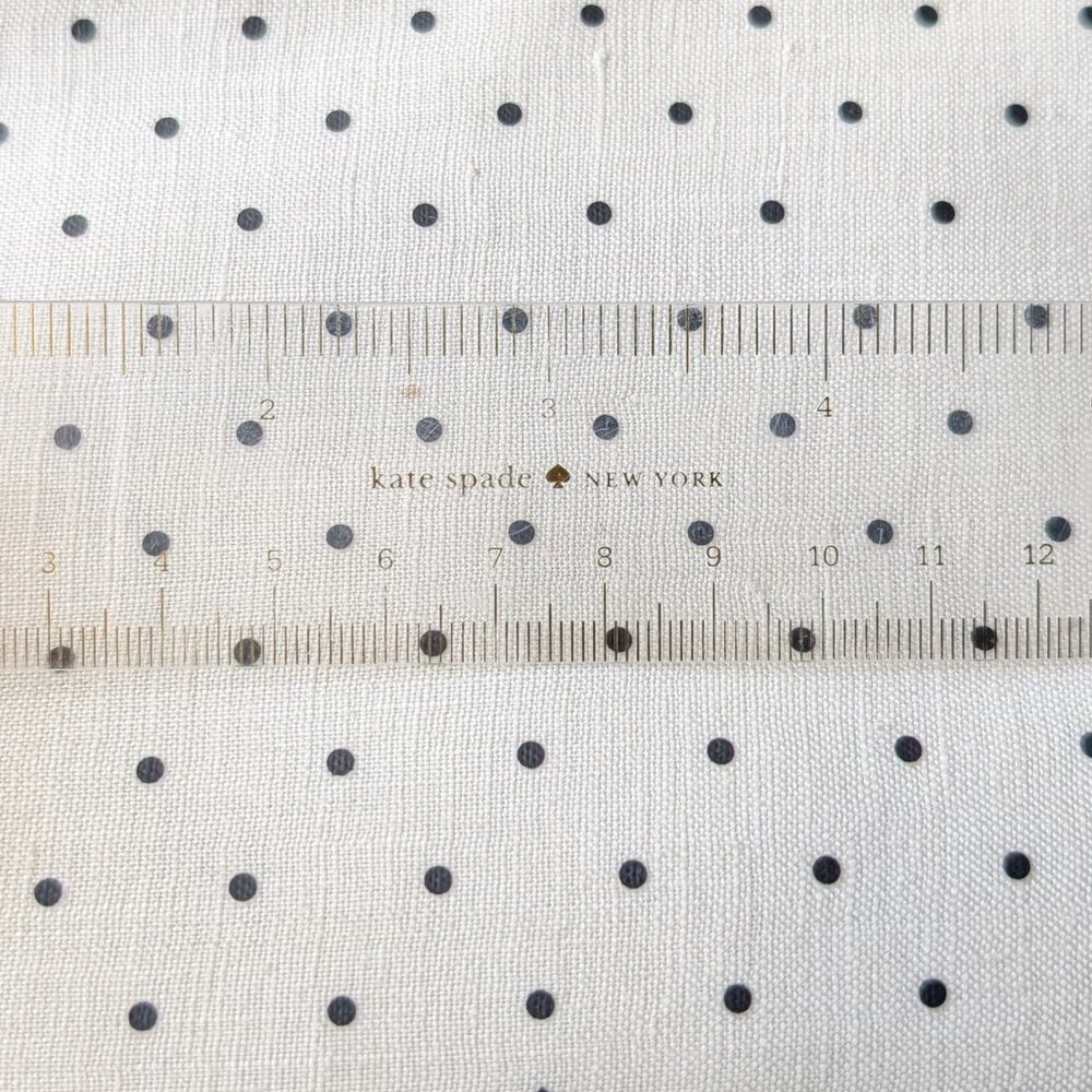 Kate Spade New York Ivory Black Polka Dots Zippered Leatherette Pencil Pouch - Picture 7 of 11